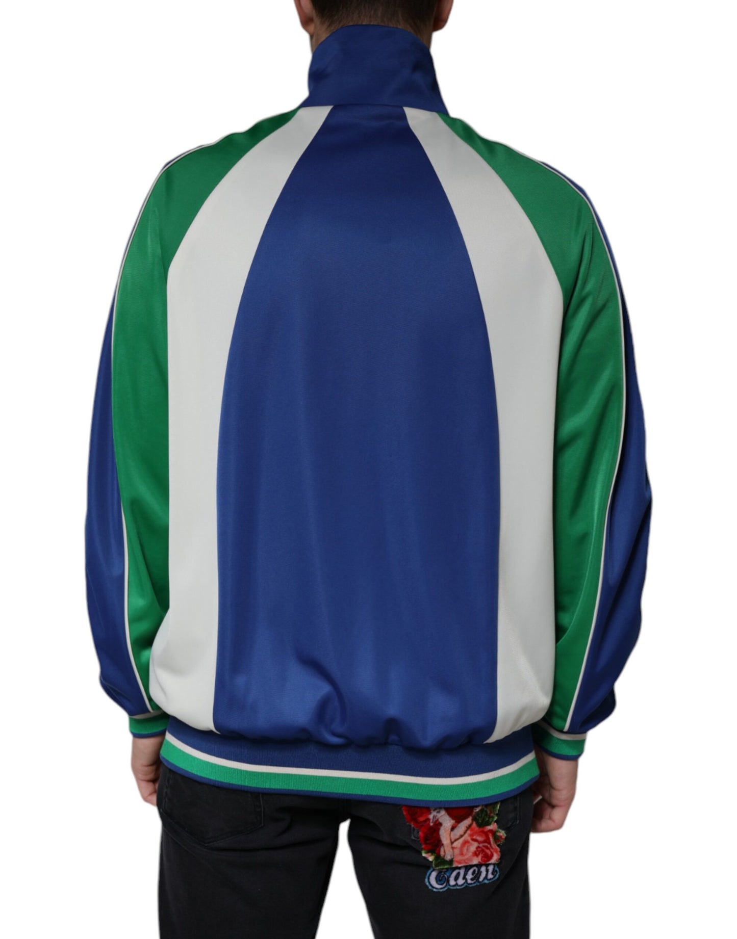 Dolce & Gabbana Flerfarvet Polyester Bomberjakke med Lynlås
