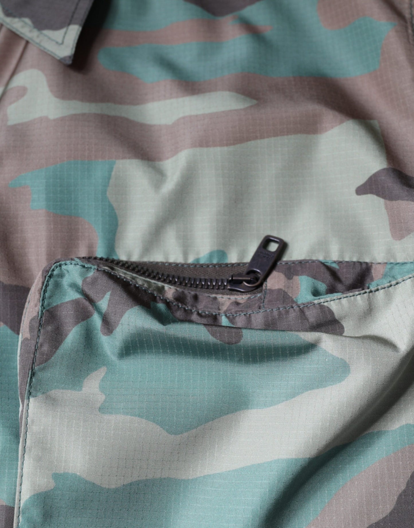 Dolce & Gabbana Flerfarvet Camouflage Skjorte Med Knapper
