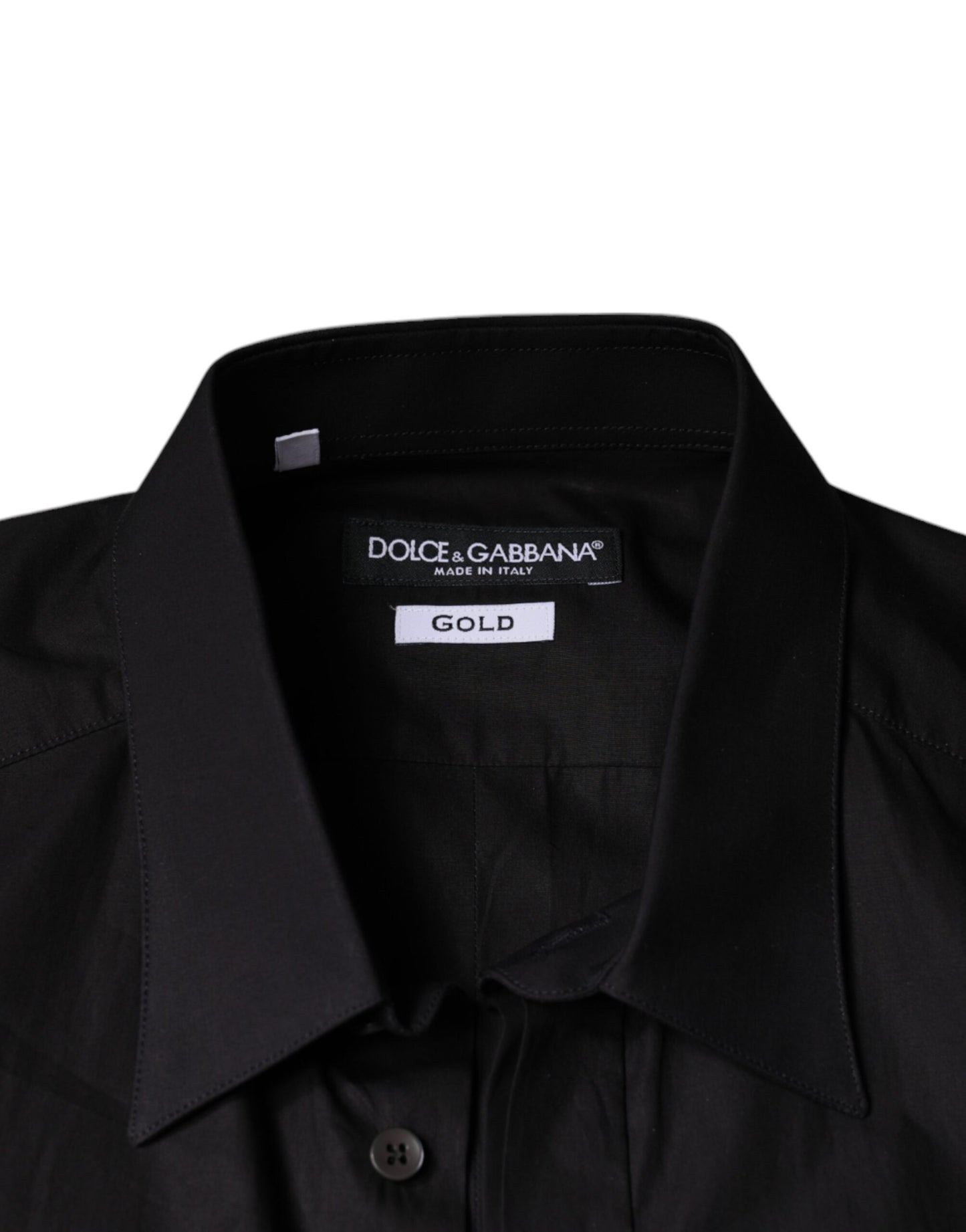 Dolce & Gabbana Sort Kongekrone Broderet GULD Skjorte