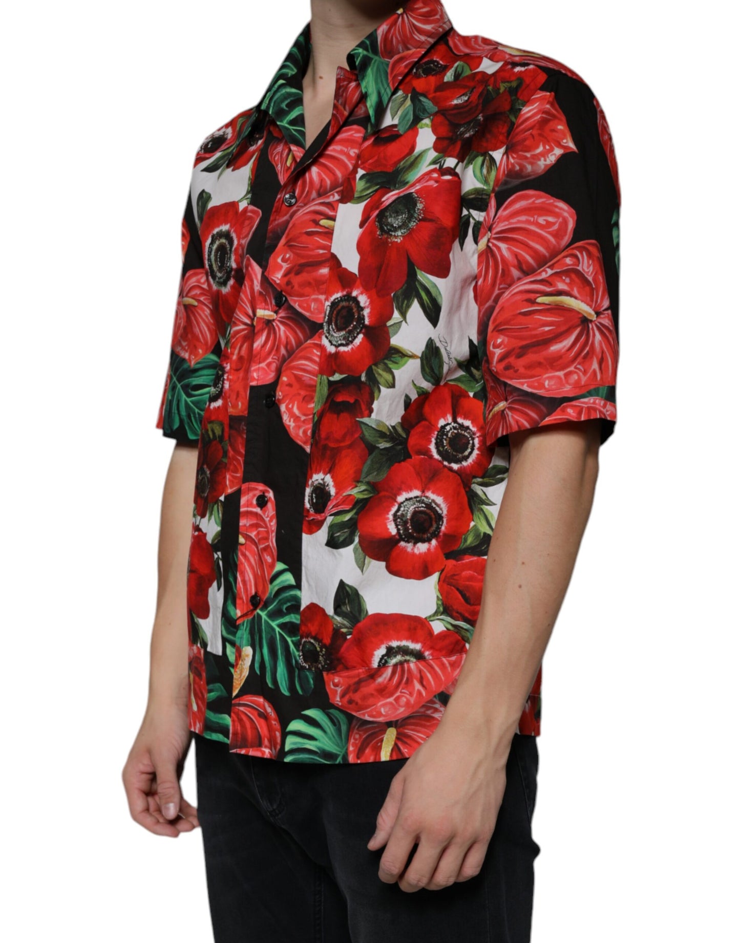 Dolce & Gabbana Flerfarvet Anemone Button Down Casual Skjorte