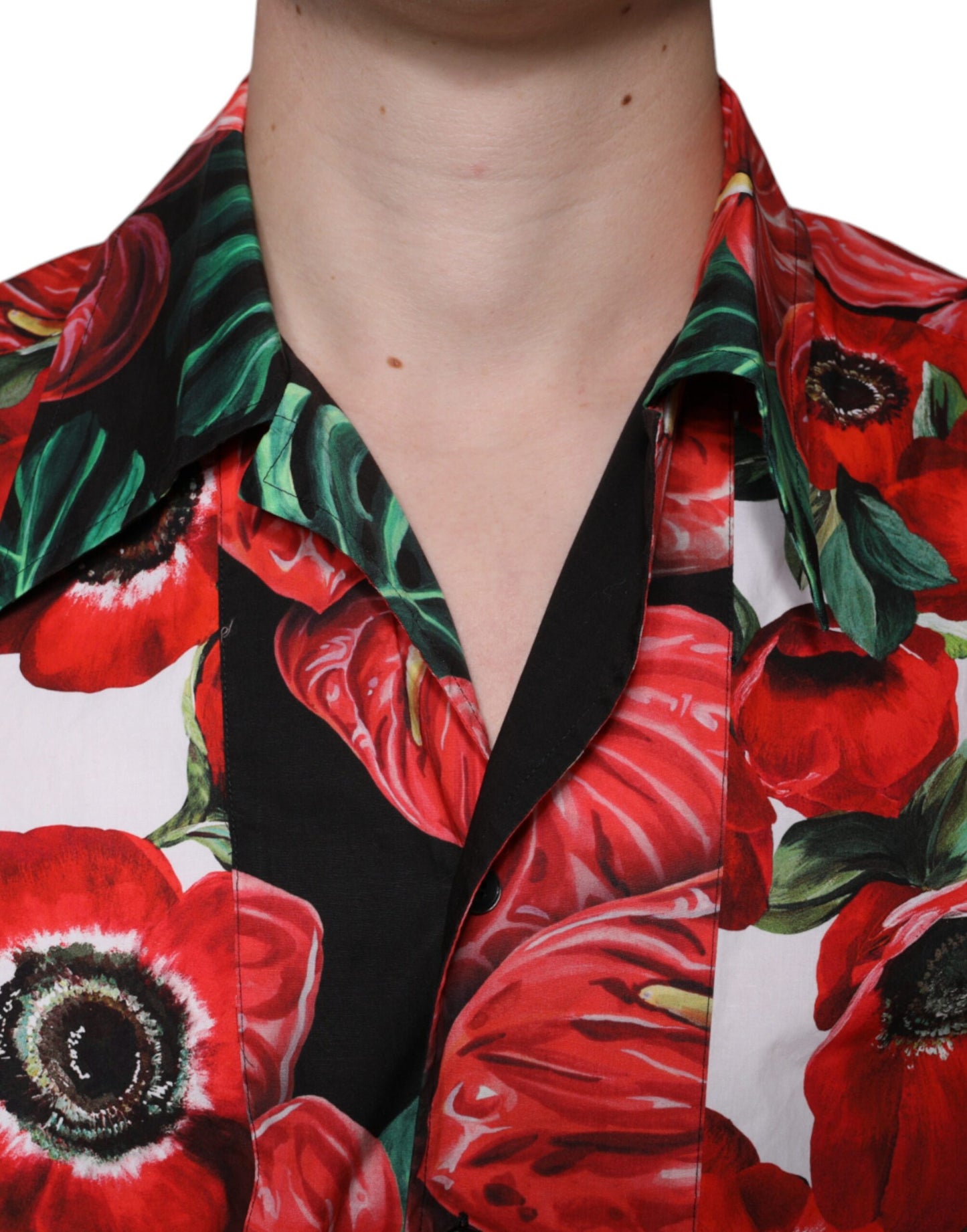 Dolce & Gabbana Flerfarvet Anemone Button Down Casual Skjorte