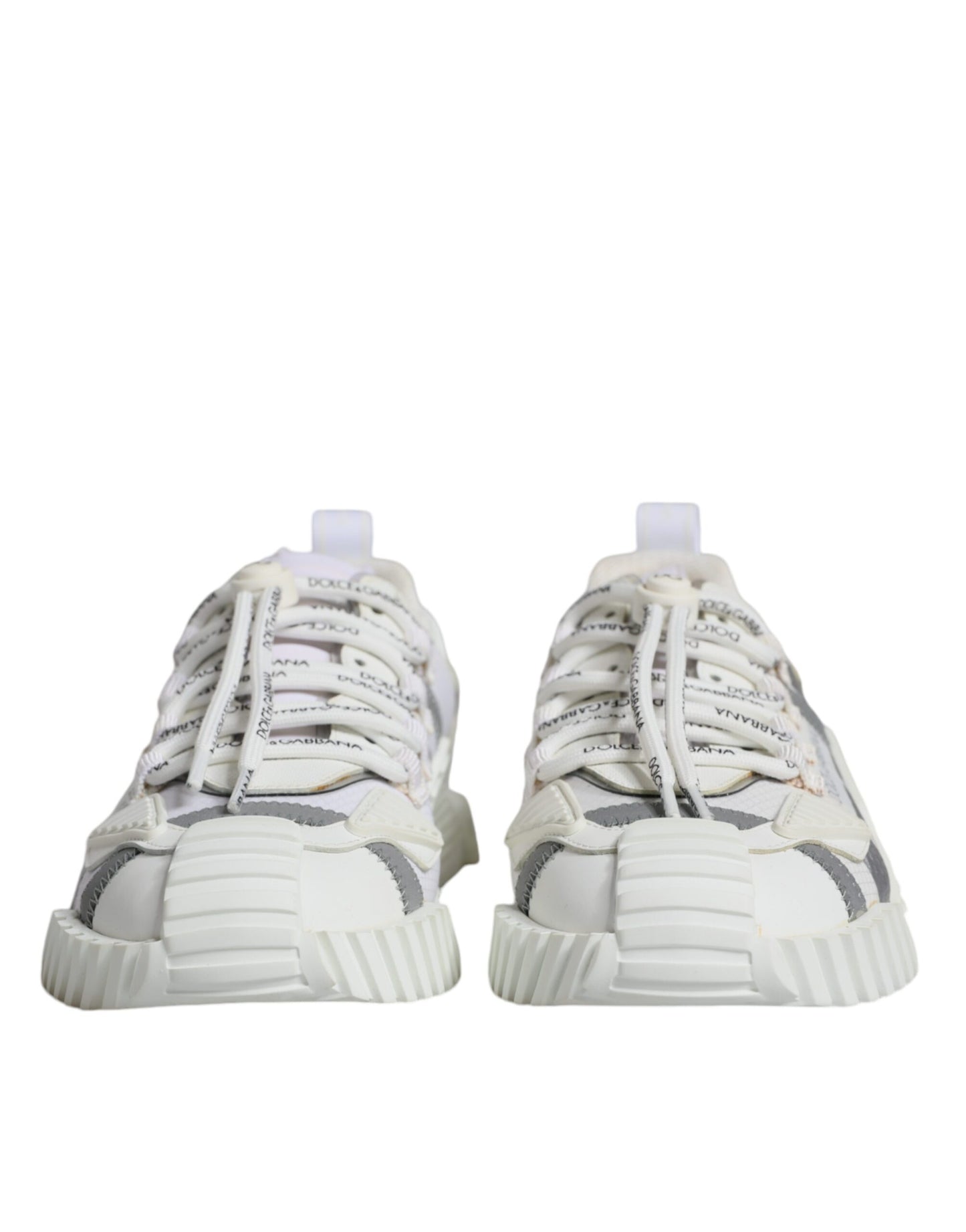 Dolce & Gabbana Hvide Lave NS1 Sneakers med Snørebånd