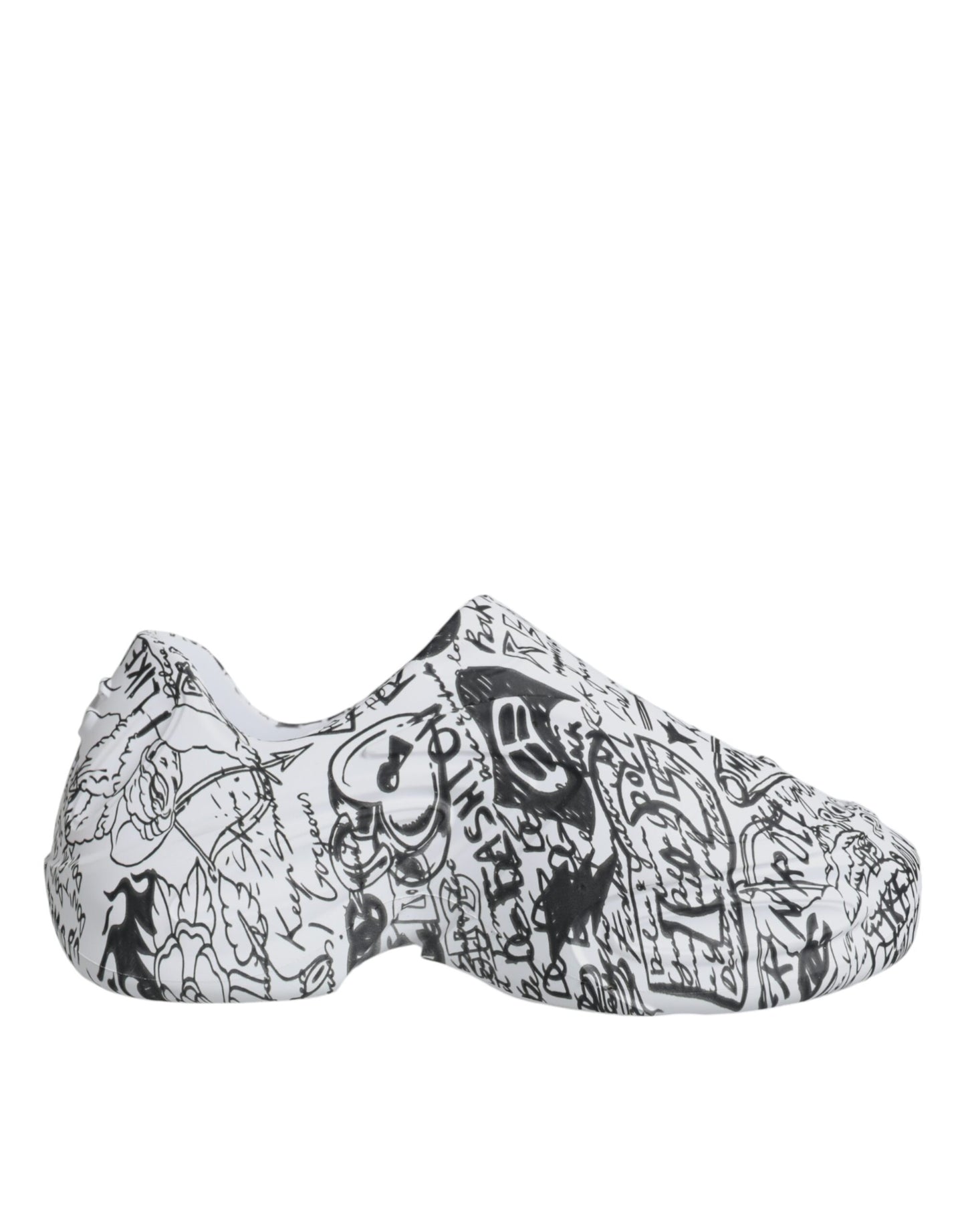 Dolce & Gabbana Hvide Sorte Graffiti Daymaster Sneakers Sko