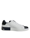 Dolce & Gabbana Hvide Læderlogo Portofino Sneakersko