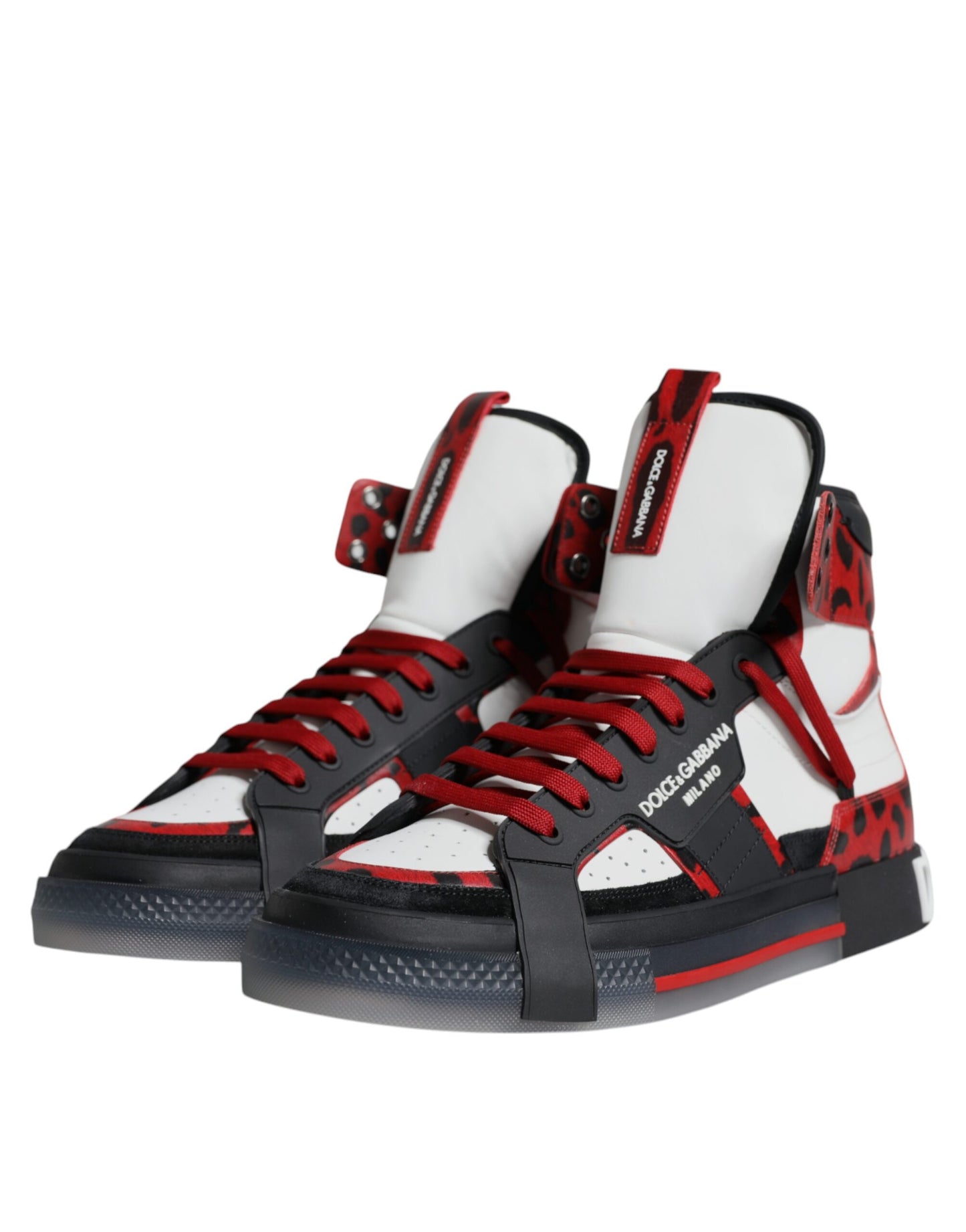 Dolce & Gabbana Flerfarvede Læder High Top Sneakers Sko