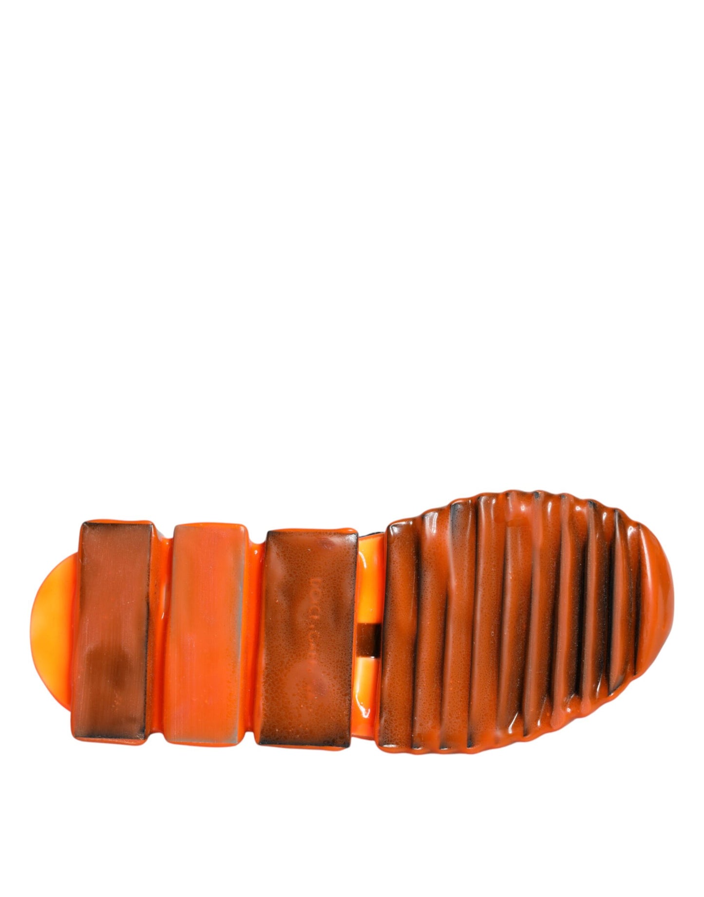 Dolce & Gabbana Sorte Orange Sorrento Slip On Sneakers Sko