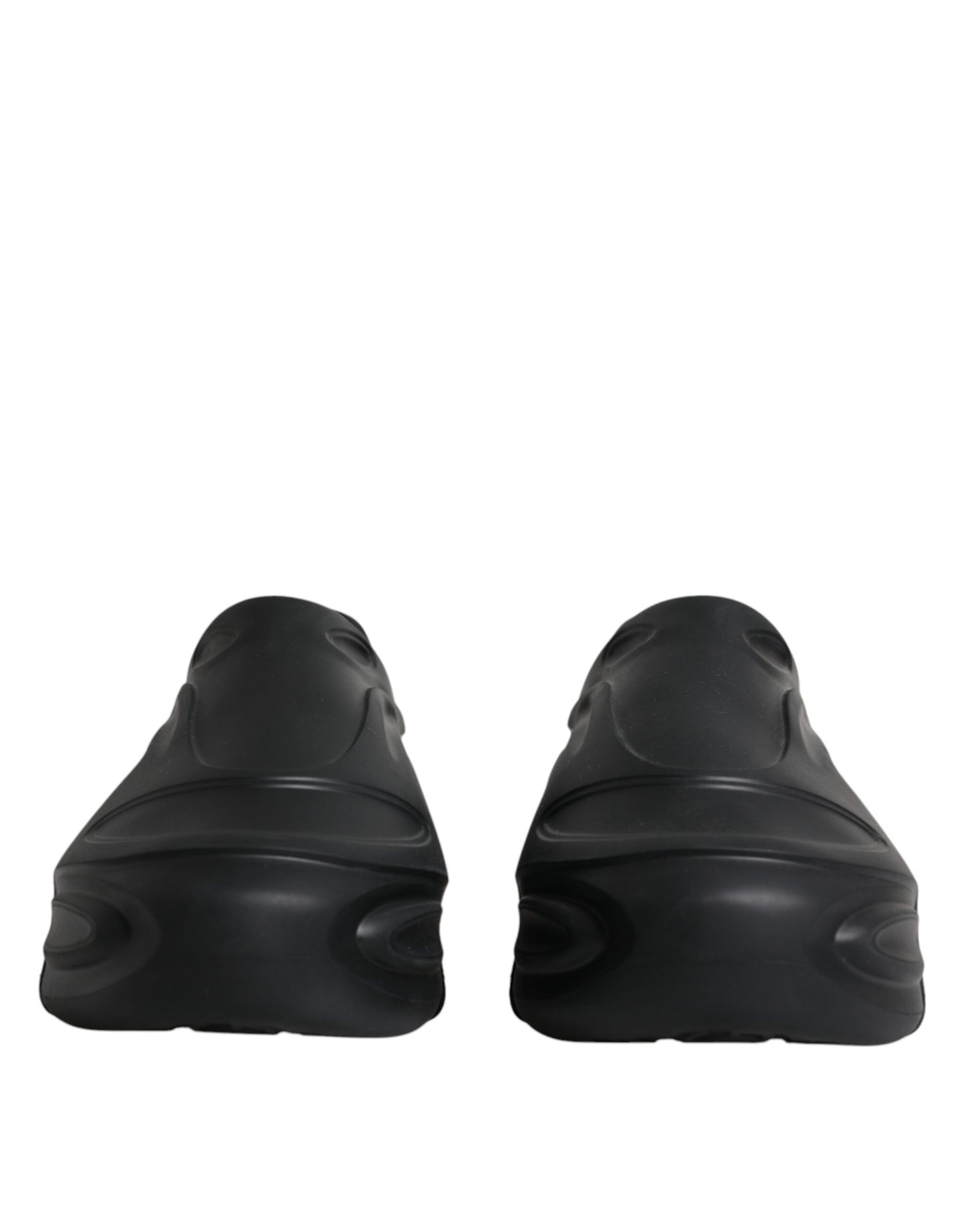 Dolce & Gabbana Sorte Folieret Gummi Legetøj Lave Sneakers Sko