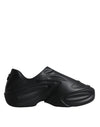 Dolce & Gabbana Sorte Folieret Gummi Legetøj Lave Sneakers Sko