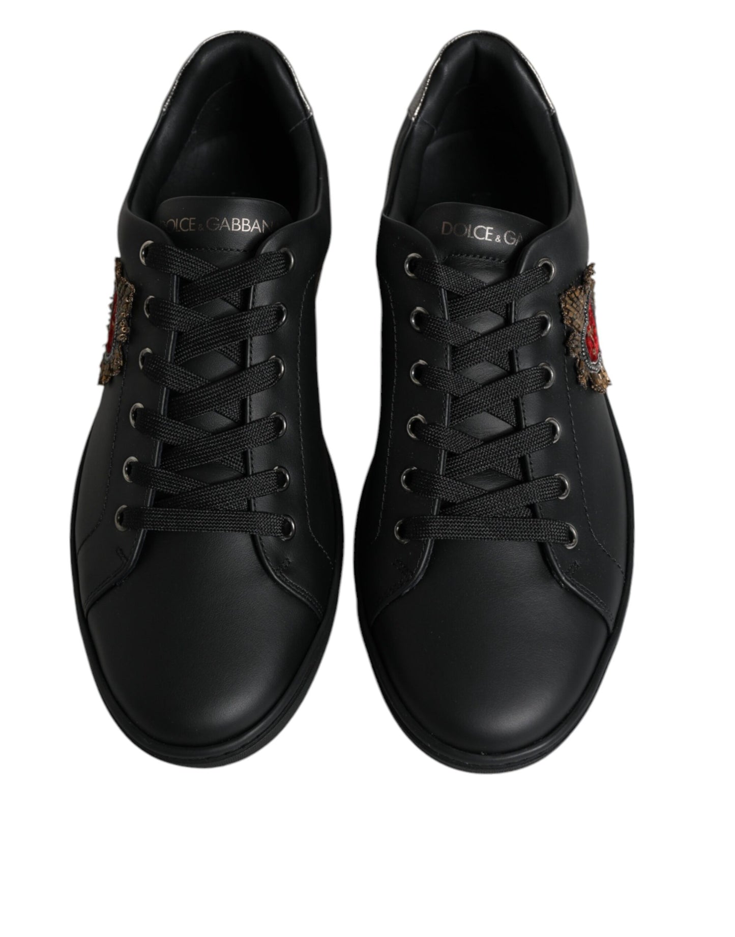 Dolce & Gabbana Sorte London Sacred Heart Herre Sneakers Sko