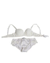 Dolce & Gabbana Hvid Silke Stretch Trusser Balconette Bh Undertøj