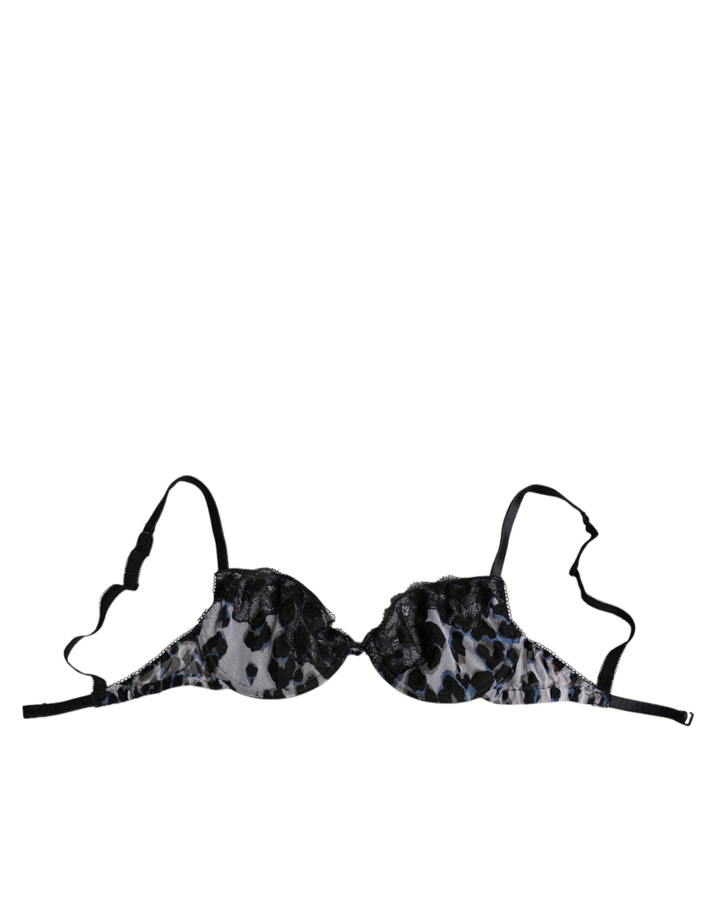 Roberto Cavalli Hvid Leopard Push Up Reggiseno Bh Undertøj