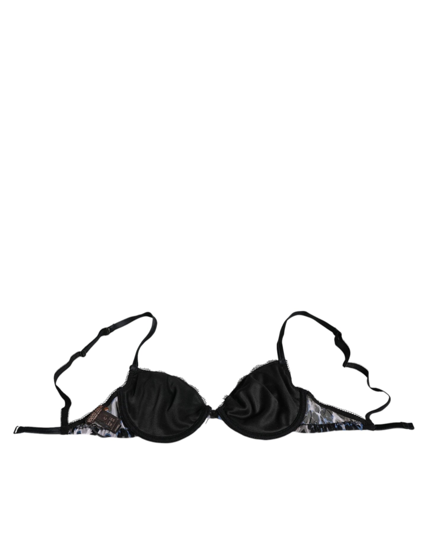 Roberto Cavalli Hvid Leopard Push Up Reggiseno Bh Undertøj