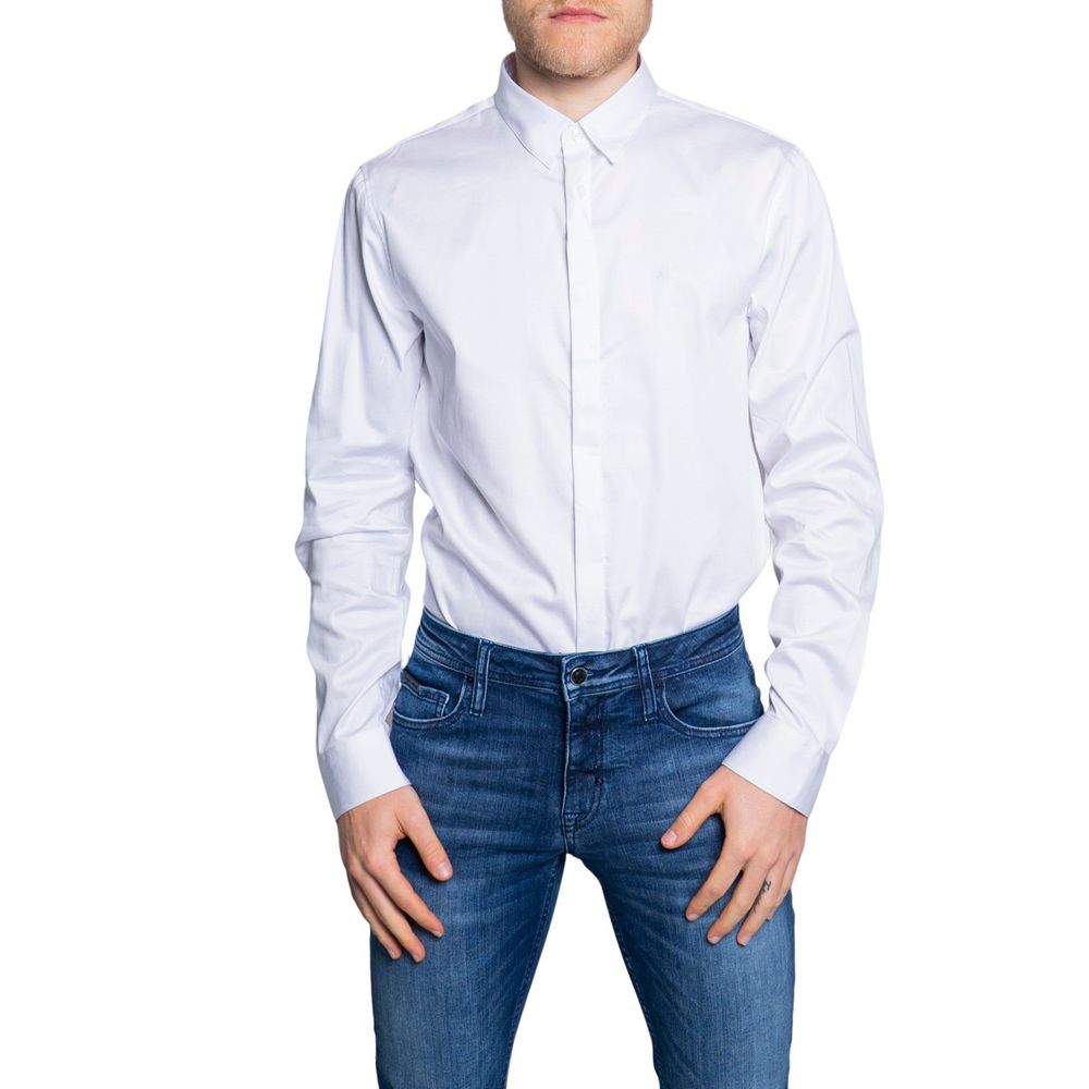 Armani Exchange Hvid Bomuldsskjorte