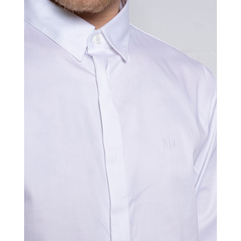 Armani Exchange Hvid Bomuldsskjorte