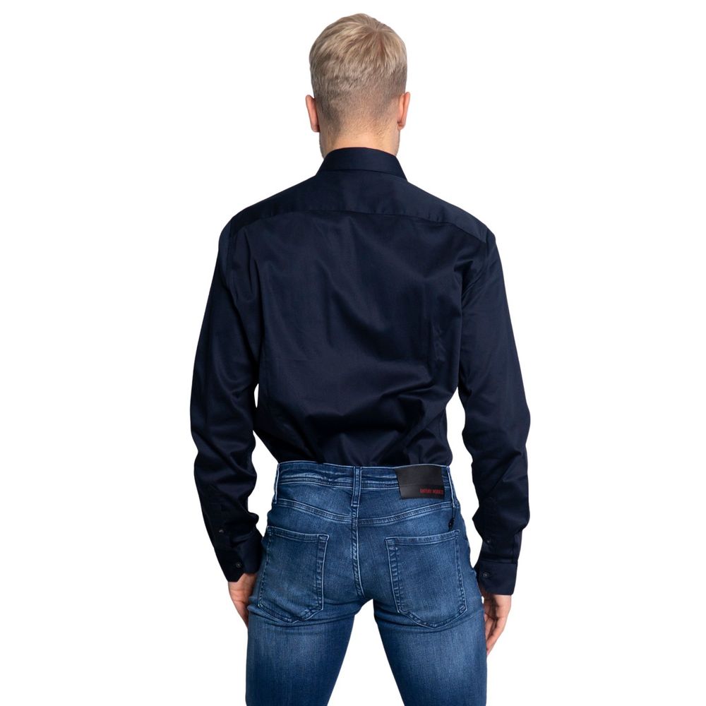 Armani Exchange Blå Bomuldsskjorte