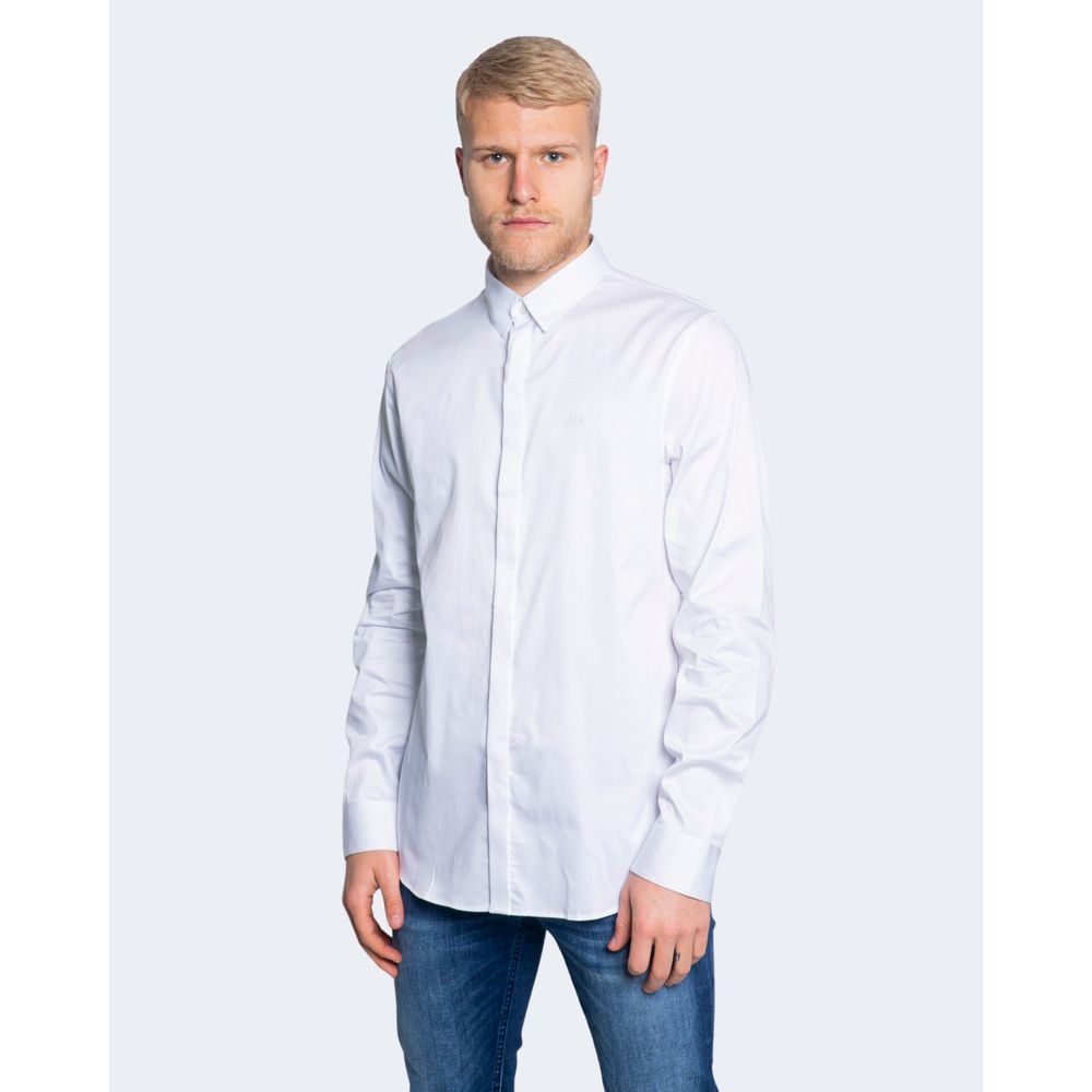 Armani Exchange Hvid Bomuldsskjorte