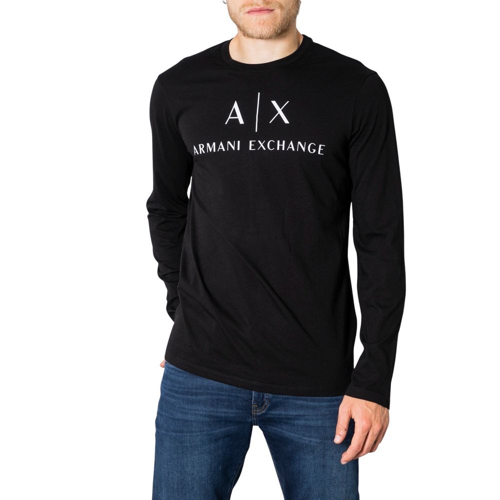 Armani Exchange sort bomuldsskjorte