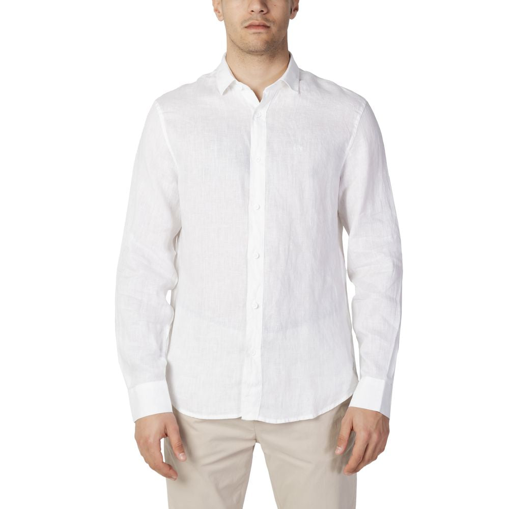Armani Exchange Hvid Hørskjorte