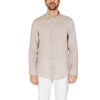 Armani Exchange Beige Hørskjorte