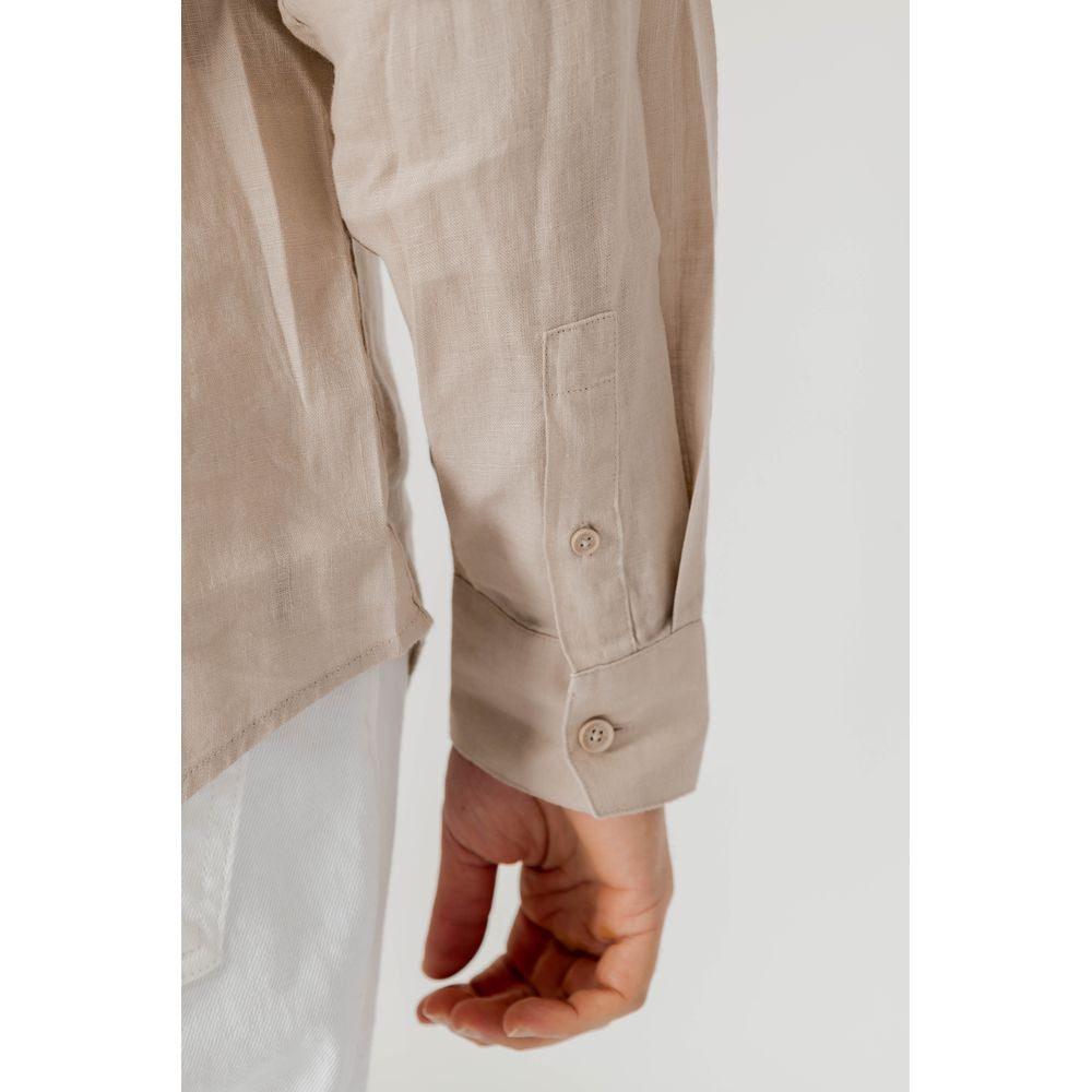 Armani Exchange Beige Hørskjorte