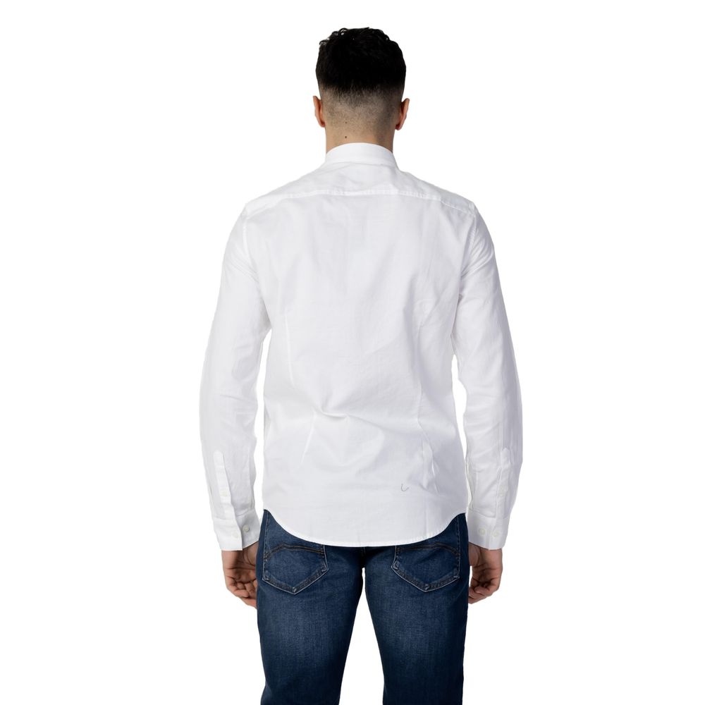 Armani Exchange hvid bomuldsskjorte