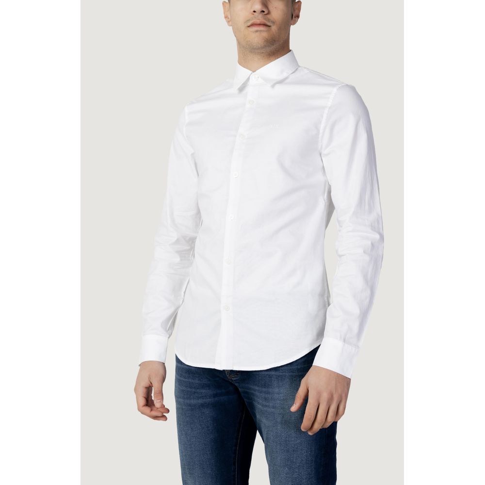 Armani Exchange hvid bomuldsskjorte