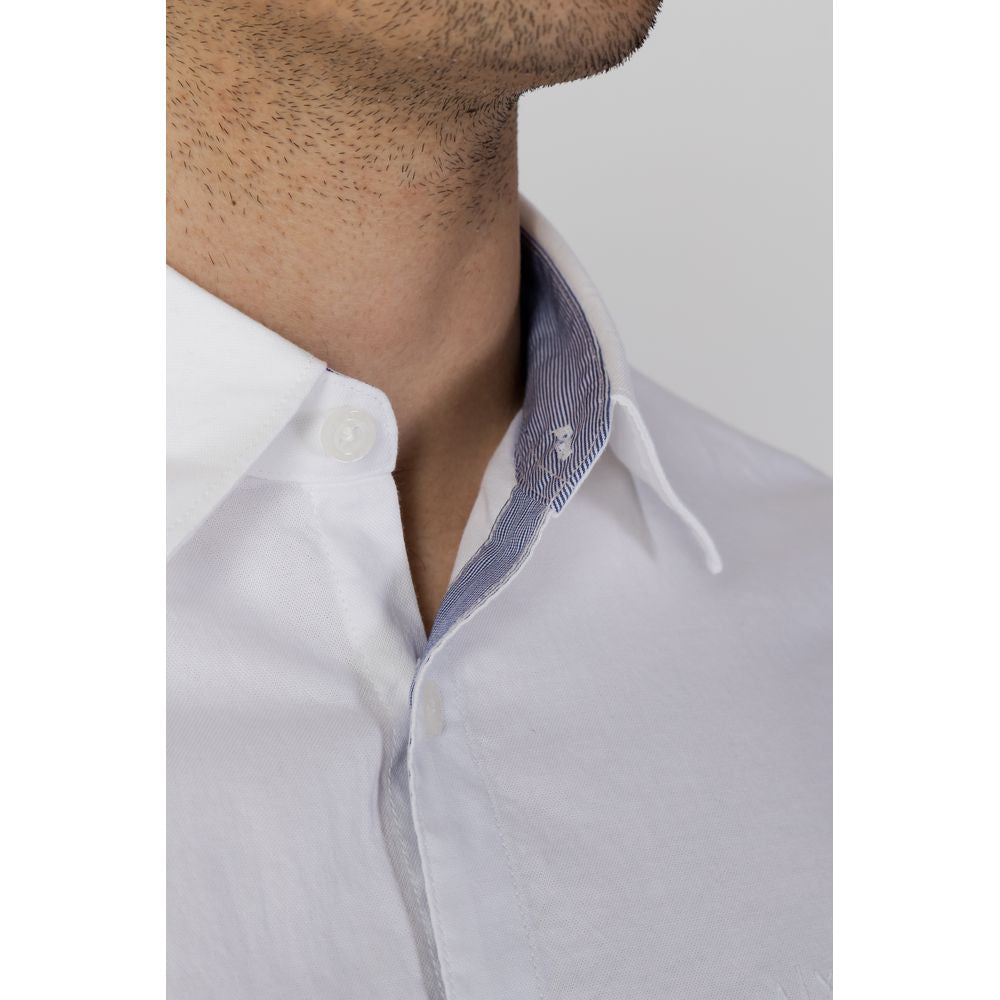 Armani Exchange hvid bomuldsskjorte