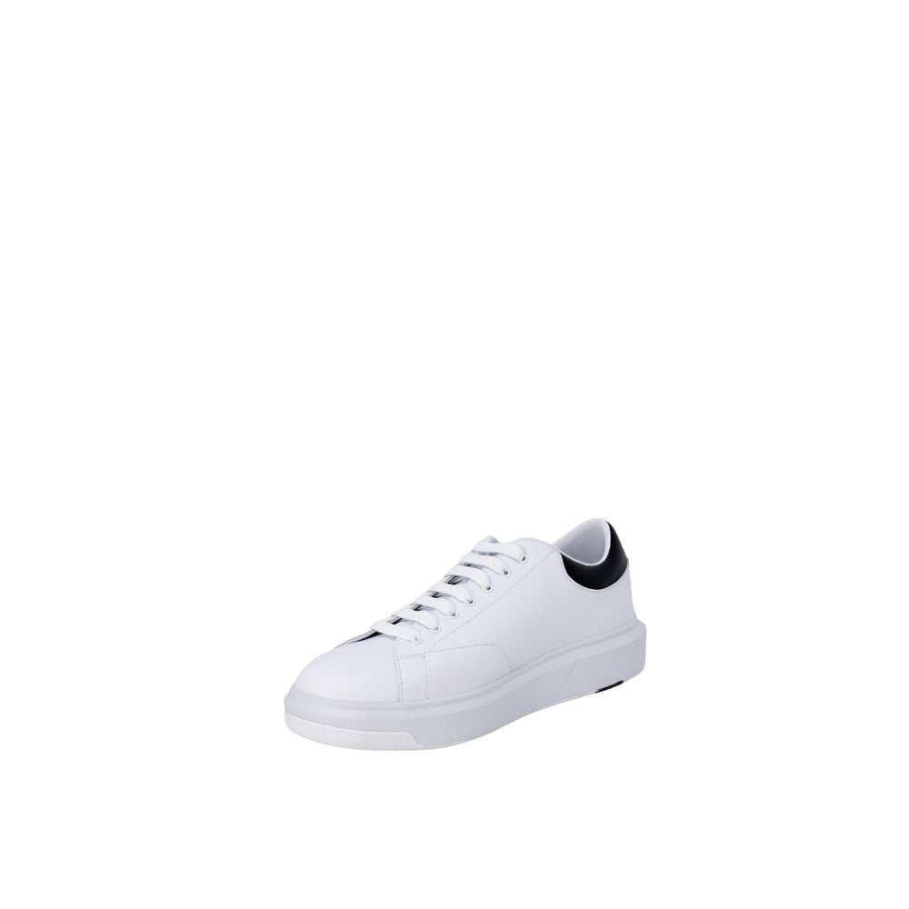 Armani Exchange sort og hvid lædersneaker