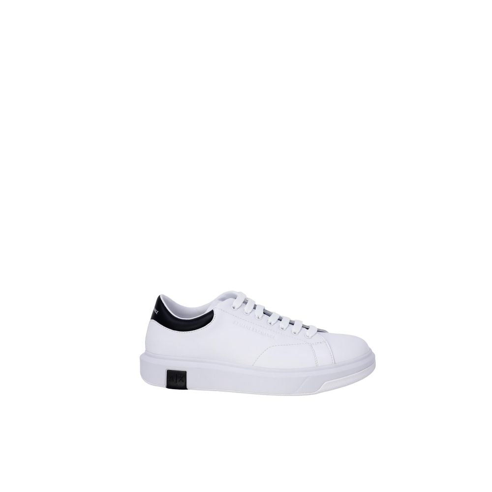 Armani Exchange sort og hvid lædersneaker