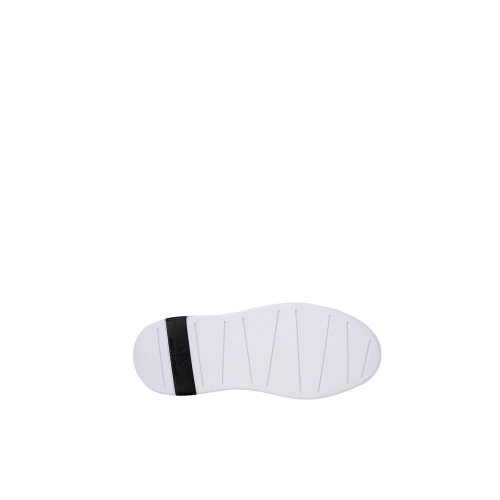Armani Exchange sort og hvid lædersneaker