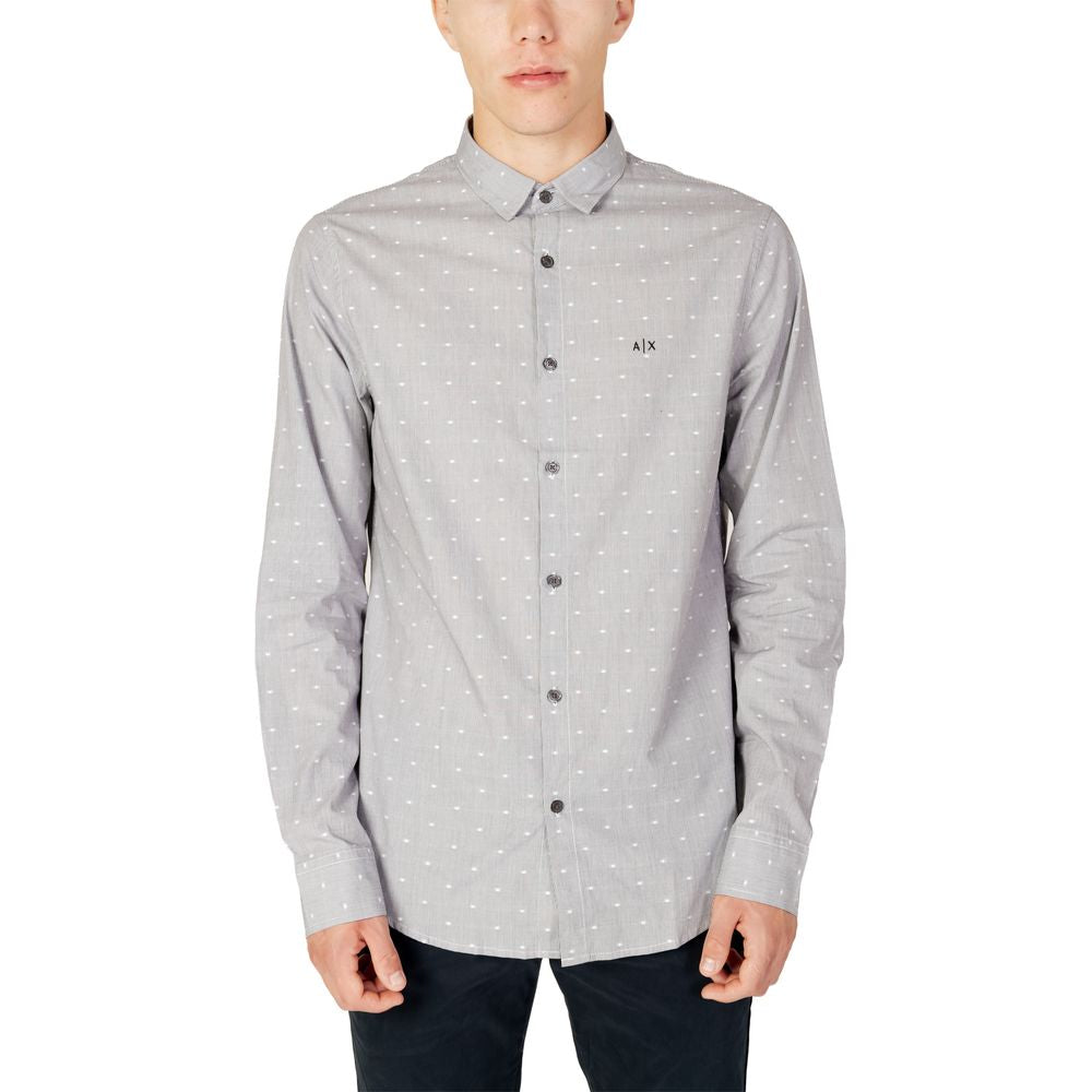 Armani Exchange sort bomuldsskjorte