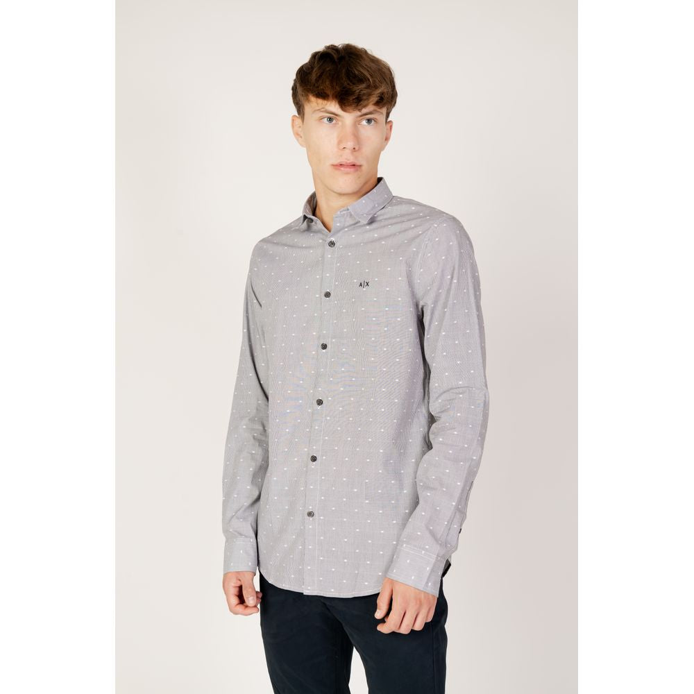 Armani Exchange sort bomuldsskjorte