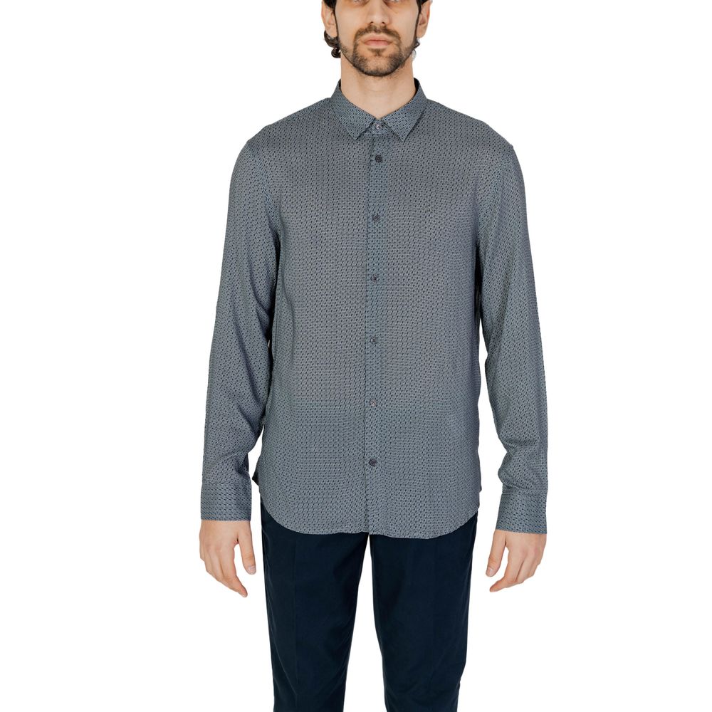 Armani Exchange Grå Viskose Skjorte