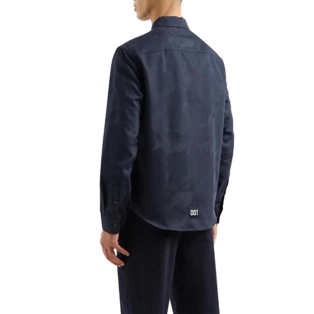 Armani Exchange Blå Bomuldsskjorte