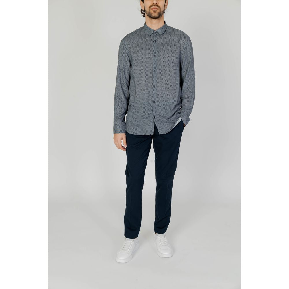 Armani Exchange Grå Viskose Skjorte