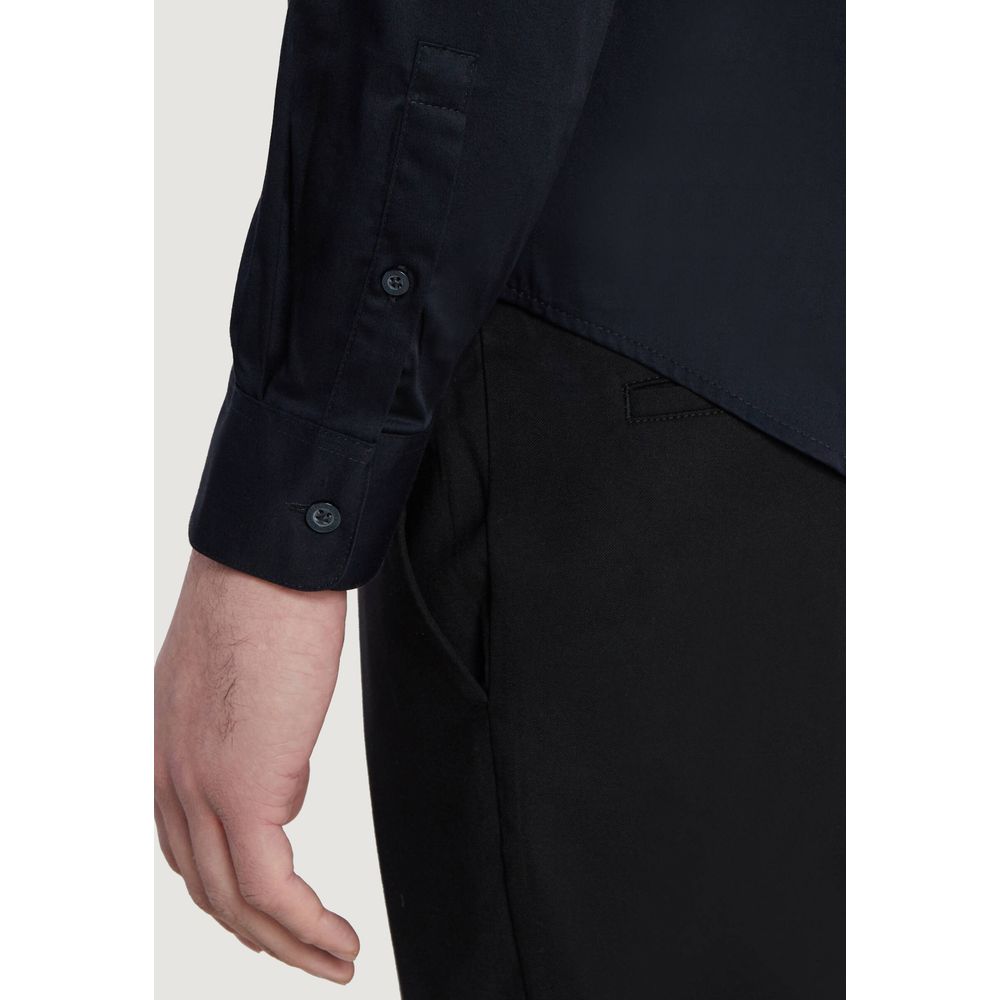 Armani Exchange Blå Bomuldsskjorte