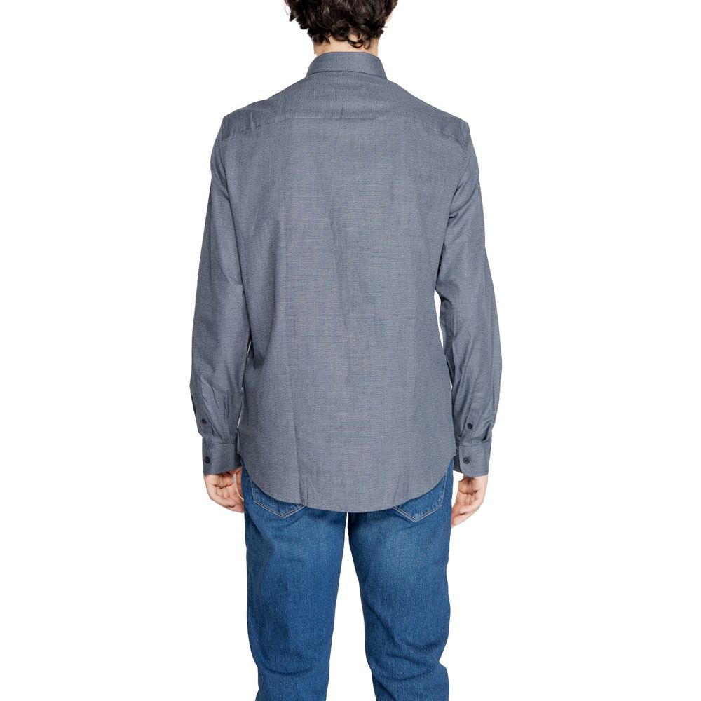 Armani Exchange Blå Bomuldsskjorte