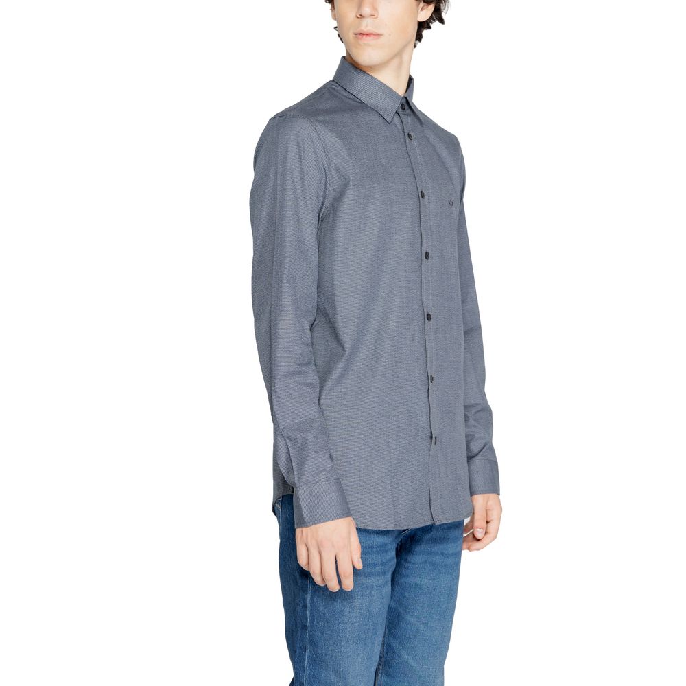 Armani Exchange Blå Bomuldsskjorte