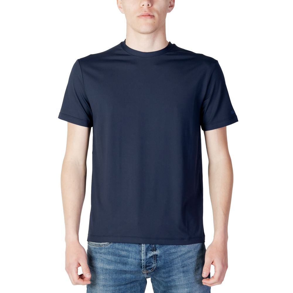 Solblå polyester T-shirt