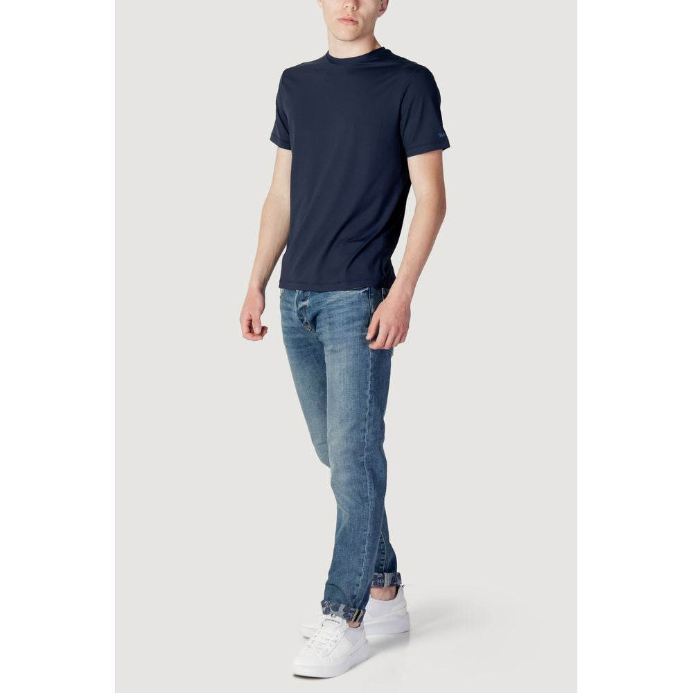 Solblå polyester T-shirt