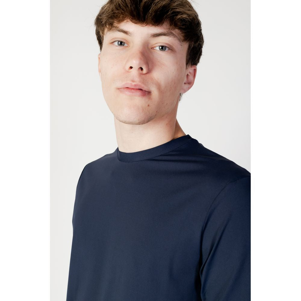 Solblå polyester T-shirt