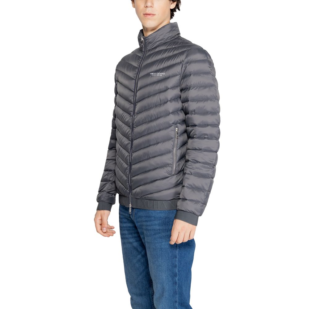 Armani Exchange Grå Polyesterjakke