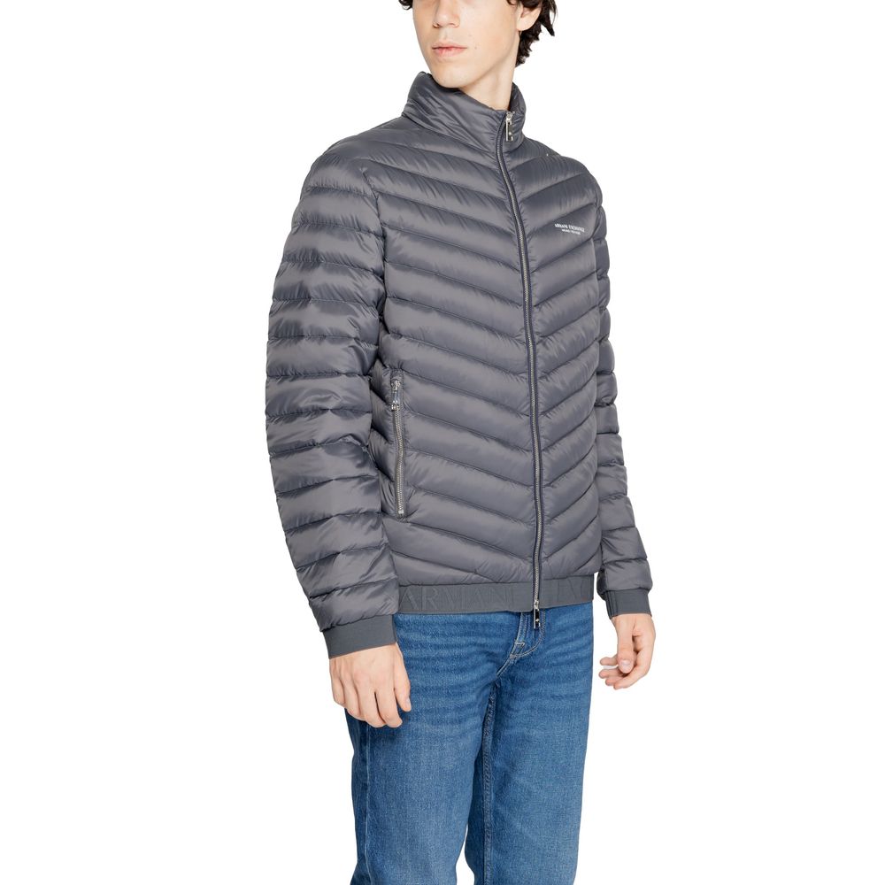 Armani Exchange Grå Polyesterjakke