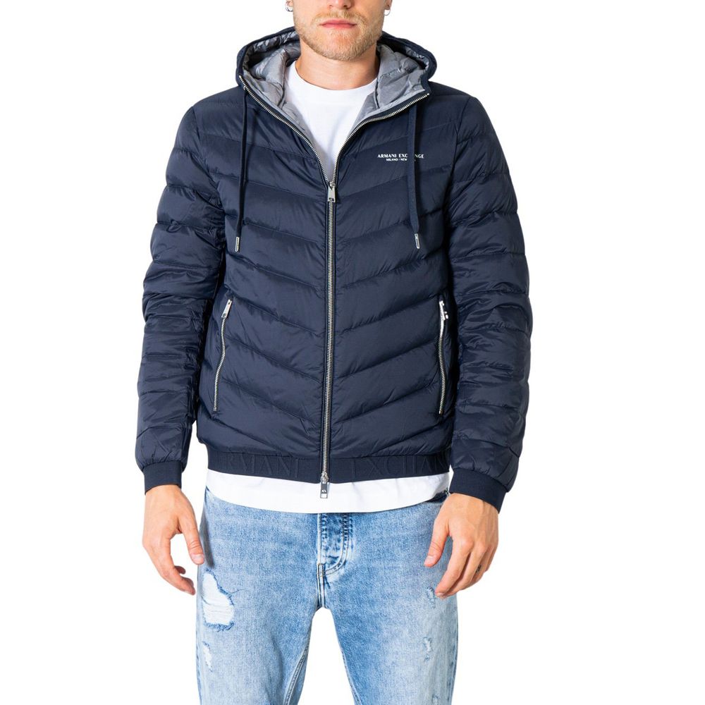 Armani Exchange Blå Polyesterjakke