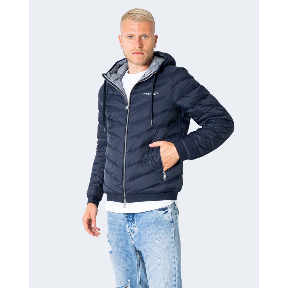 Armani Exchange Blå Polyesterjakke
