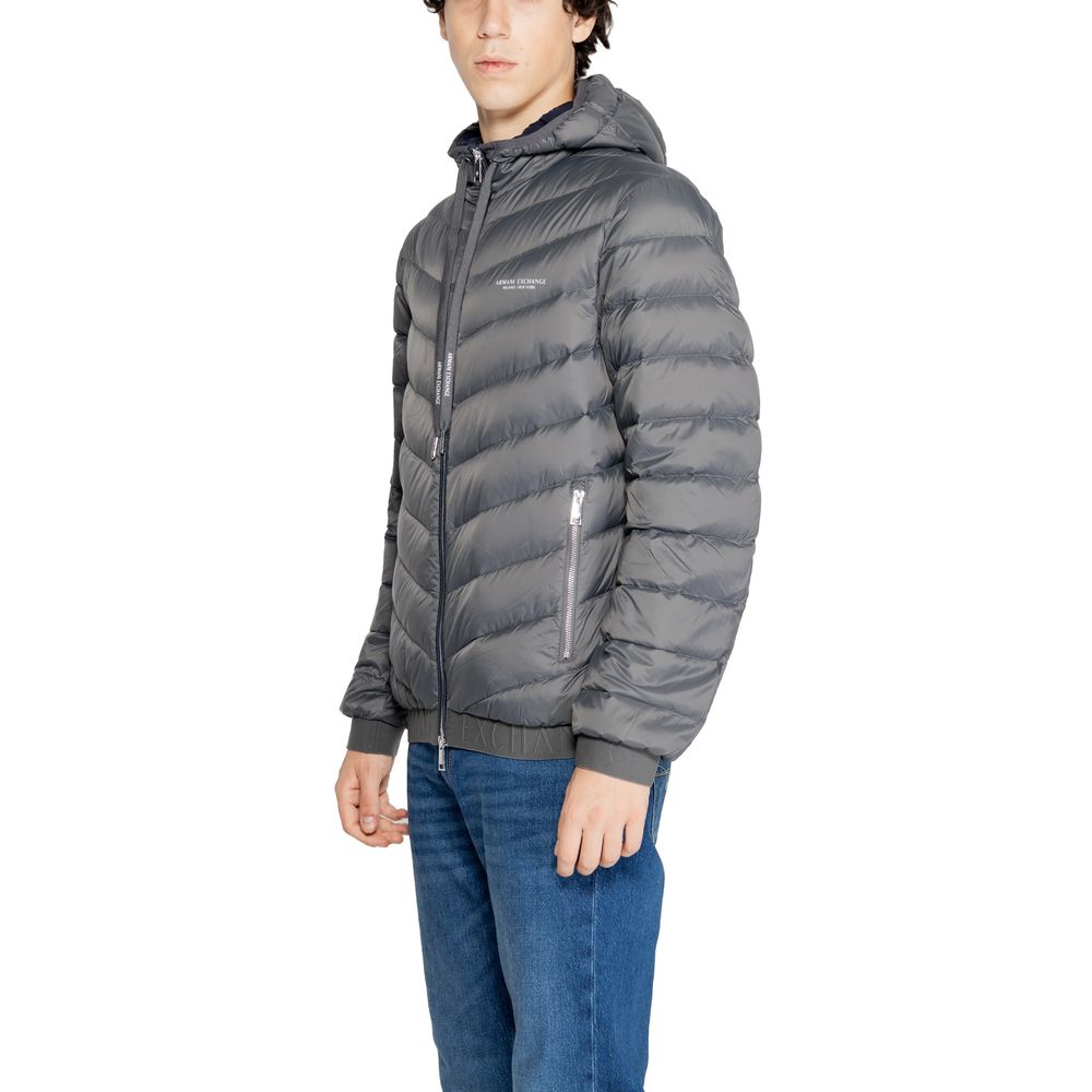 Armani Exchange Grå Polyesterjakke