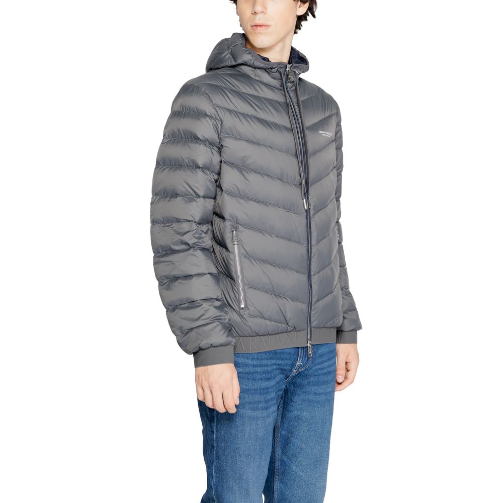 Armani Exchange Grå Polyesterjakke