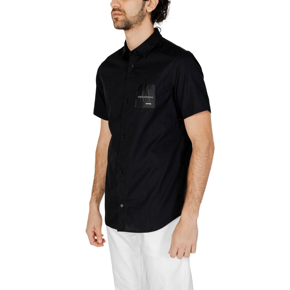 Armani Exchange sort bomuldsskjorte