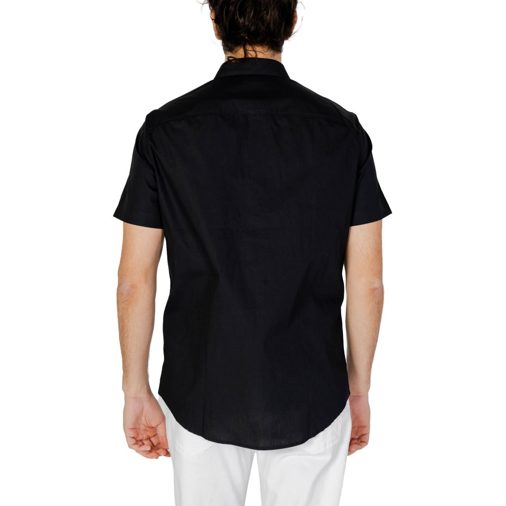 Armani Exchange sort bomuldsskjorte