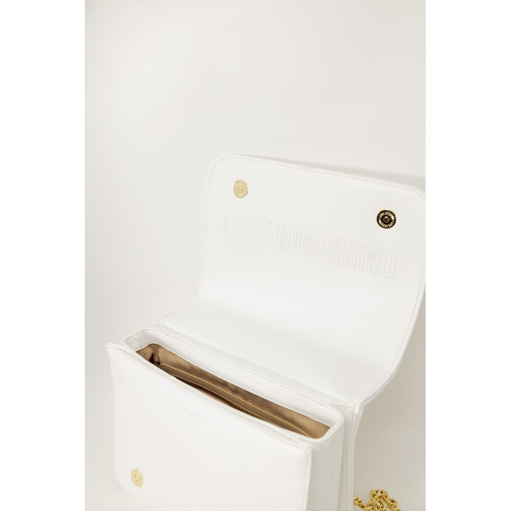 Love Moschino Hvid Polyethylen Håndtaske